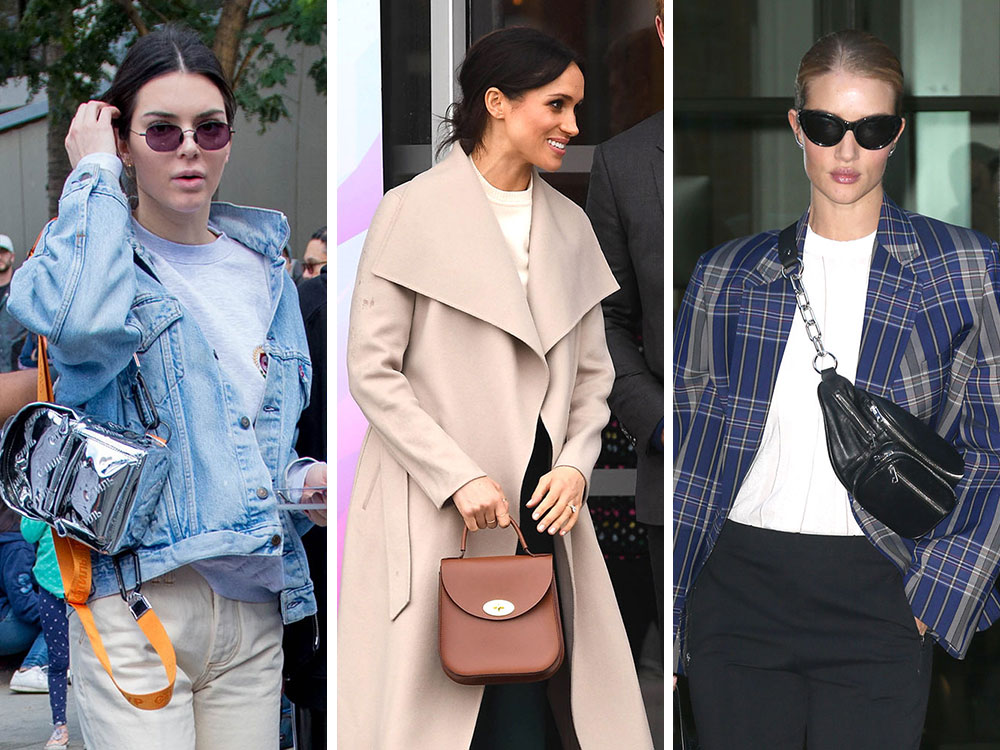 Celebs Weather the Remainders of Winter with Black Bags from Prada, Miu ...