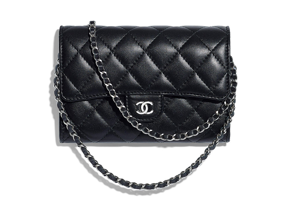 chanel caviar card case wallet