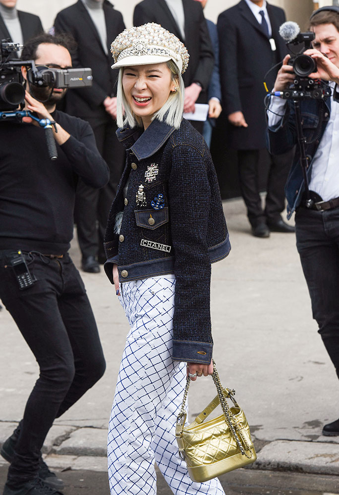 chanel gabrielle backpack street style