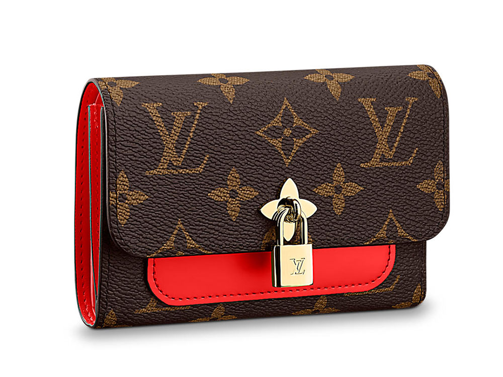 Sell Louis Vuitton Monogram Flower Lock Compact Wallet - Brown