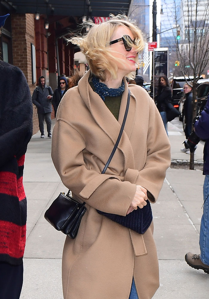 At Work and at Play, Naomi Watts Likes Her Designer Bags Compact and  Neutral - PurseBlog