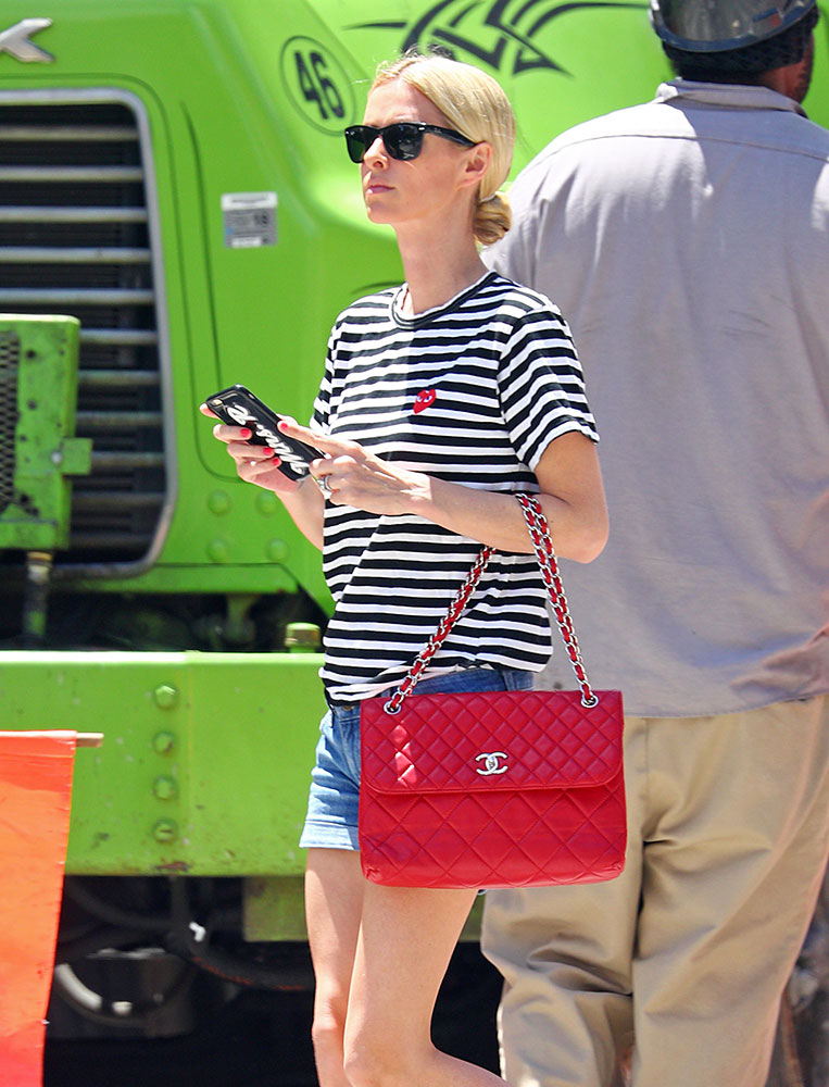 red chanel mini flap handbag