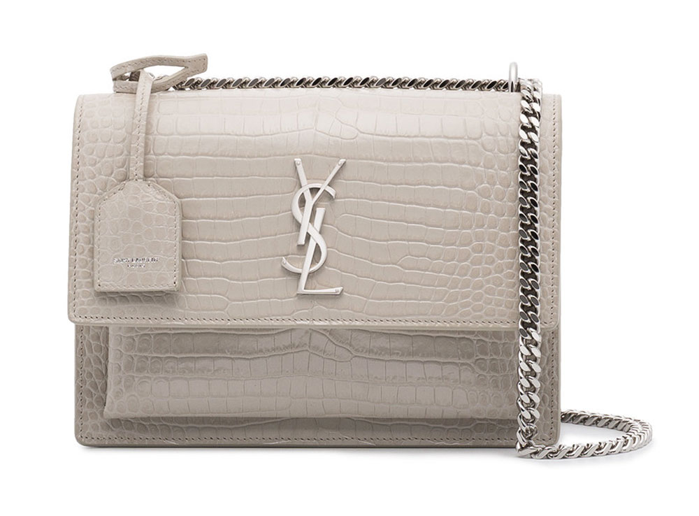 Thinking about the @ysl #sunsetbag ? Check out this #crocembossed