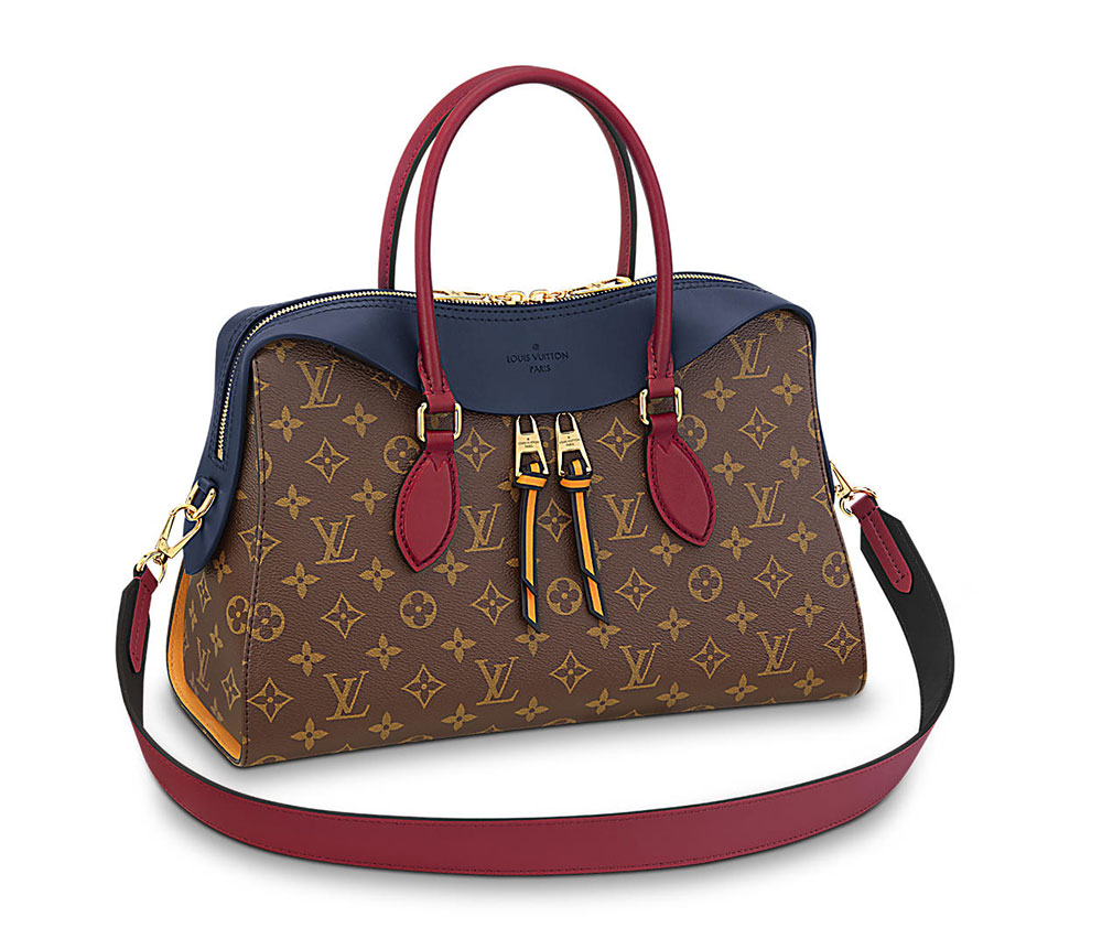 Louis Vuitton LV Tuileries Shoulder Hobo Bag Monogram Maroon