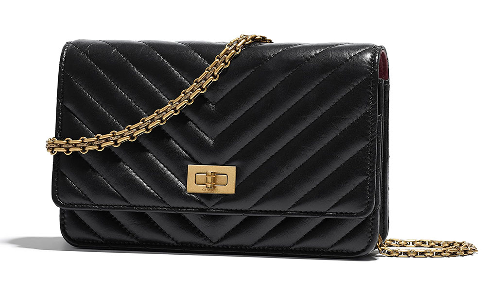 Chanel So Black 2.55 Reissue Wallet on Chain WOC, Luxury, Bags