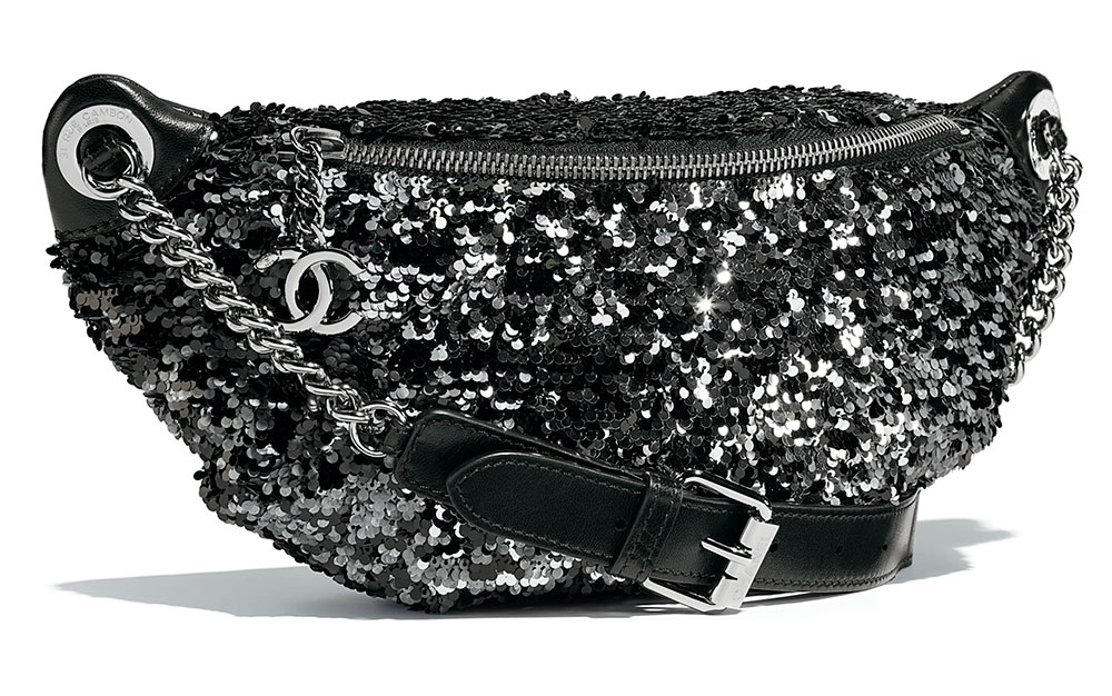 CHANEL Lambskin Quilted Resin Bi-Color Waist Bag Fanny Pack