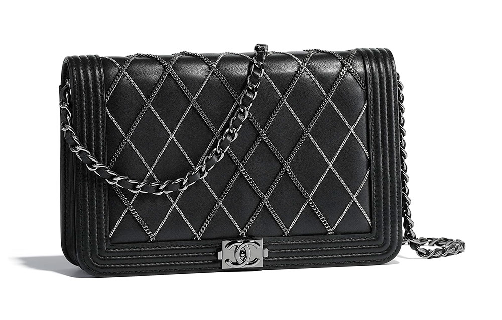 chanel mini flap bag on model