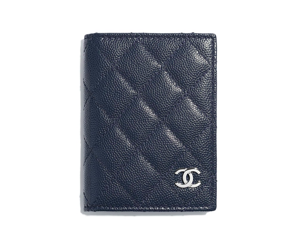 Chanel Quilted 22S CC Blue Zip Card Case