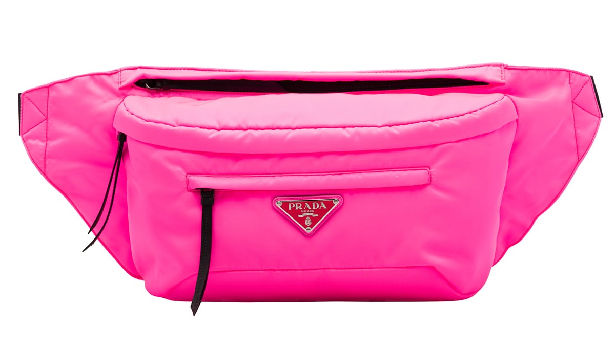 prada neon belt bag