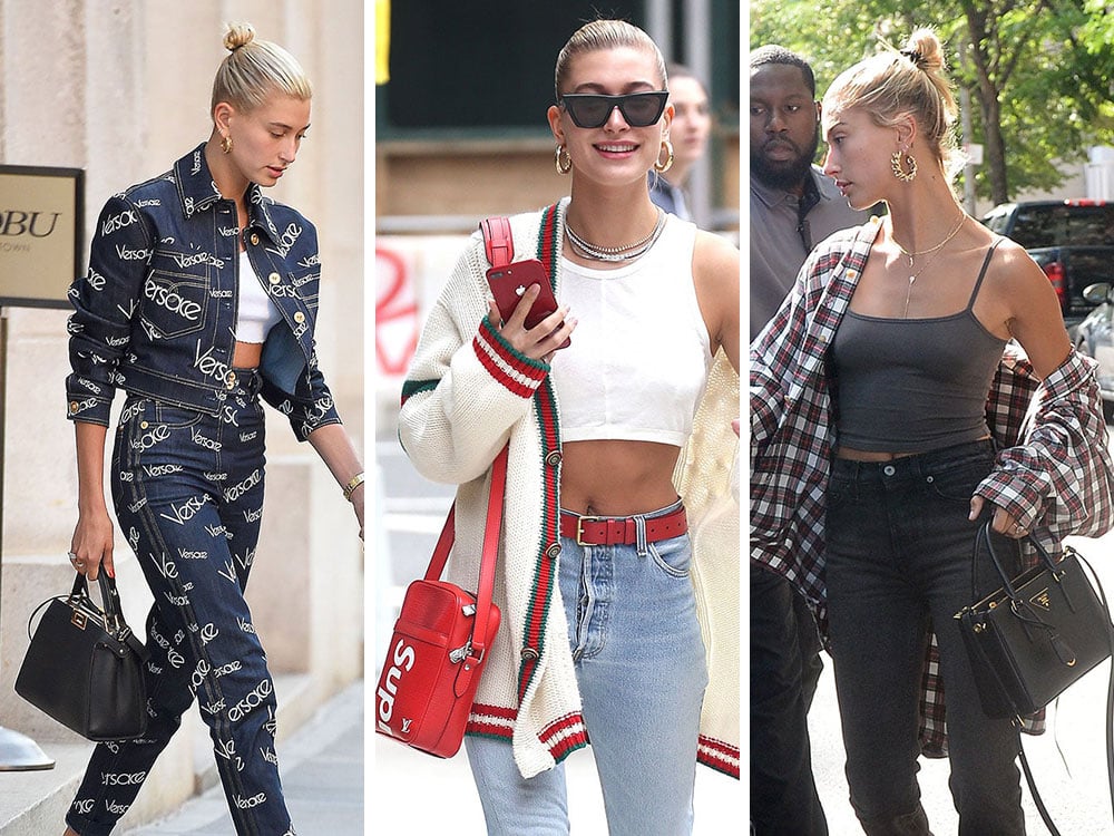 hailey bieber prada bag