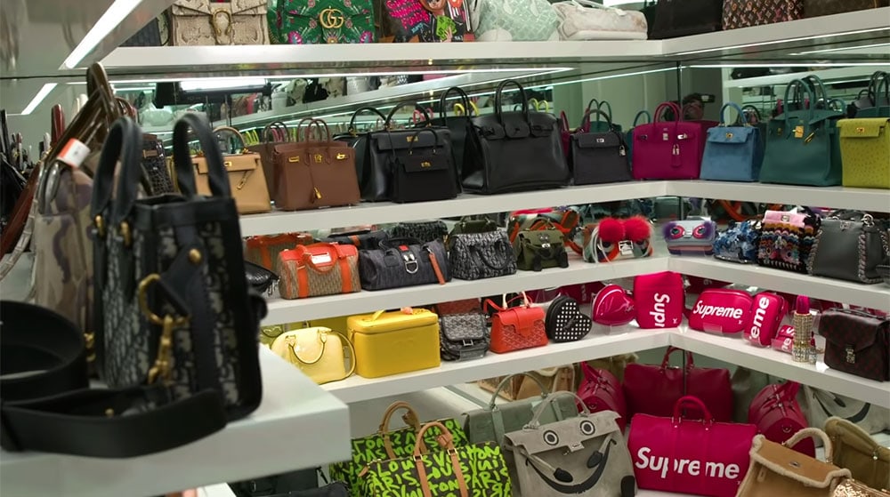 Inside Kylie Jenner's Handbag Room, Complete with Shelves of Rare