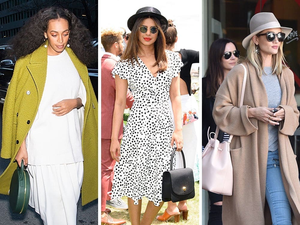 Celebs Mix It Up with Bags from Mansur Gavriel, Mulberry, & Mark
