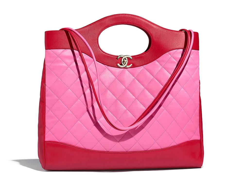 Authentic CHANEL 31 Quilted Shopping Pink & Orange Tote/Shoulder Bag. –  AuthenticFab