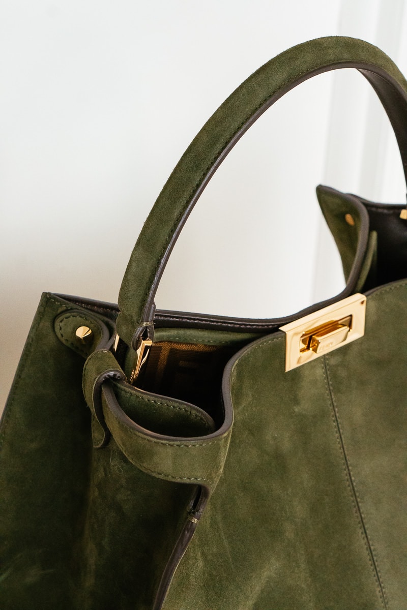 fendi peekaboo green suede