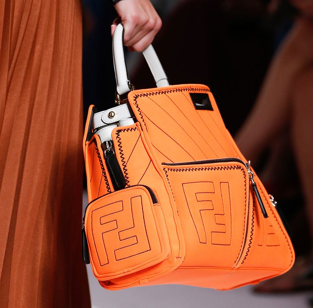 Fendi&#39;s Spring 2019 Runway Bags Emphasize Utility Pockets and Embossed Leather Logos - PurseBlog