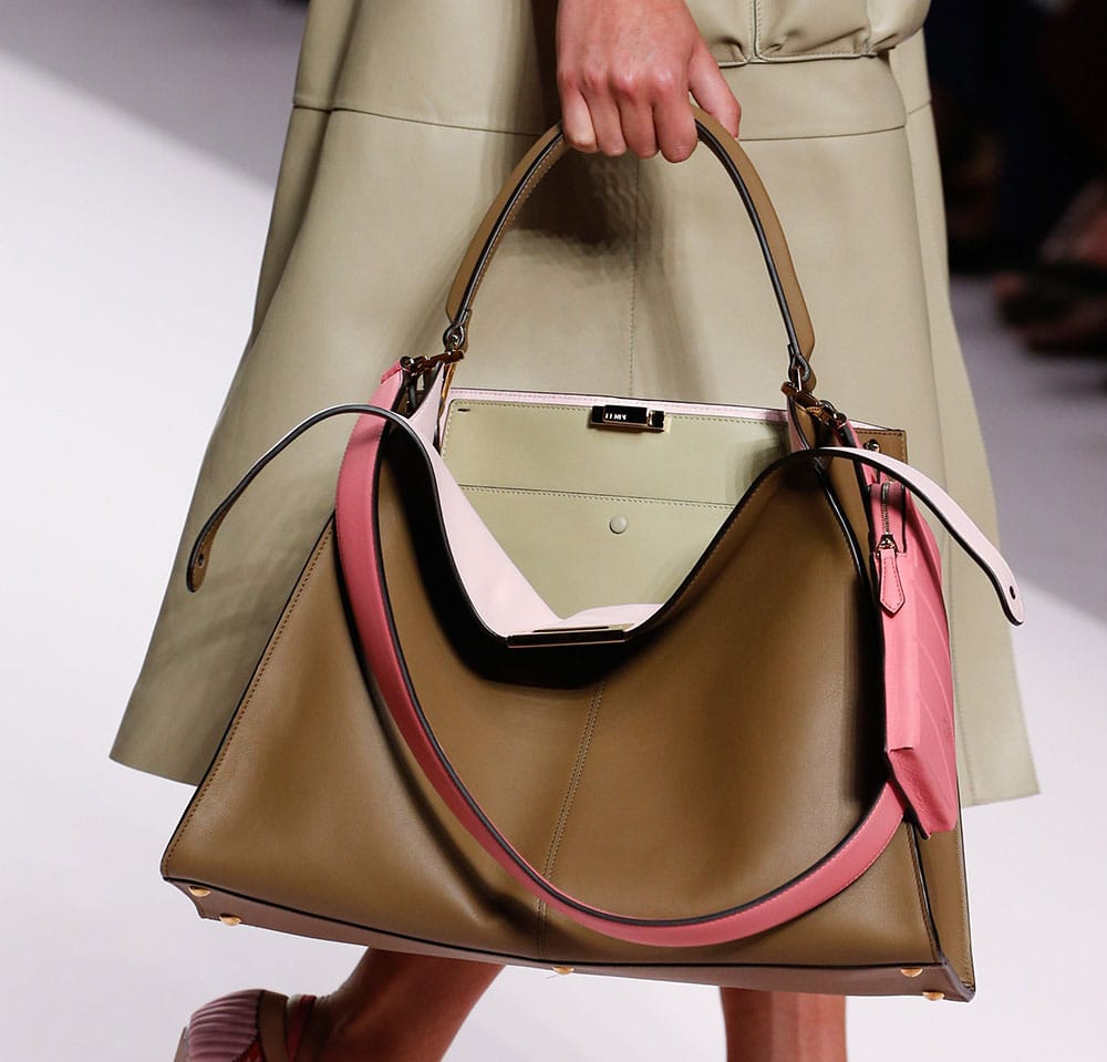 Fendi&#39;s Spring 2019 Runway Bags Emphasize Utility Pockets and Embossed Leather Logos - PurseBlog