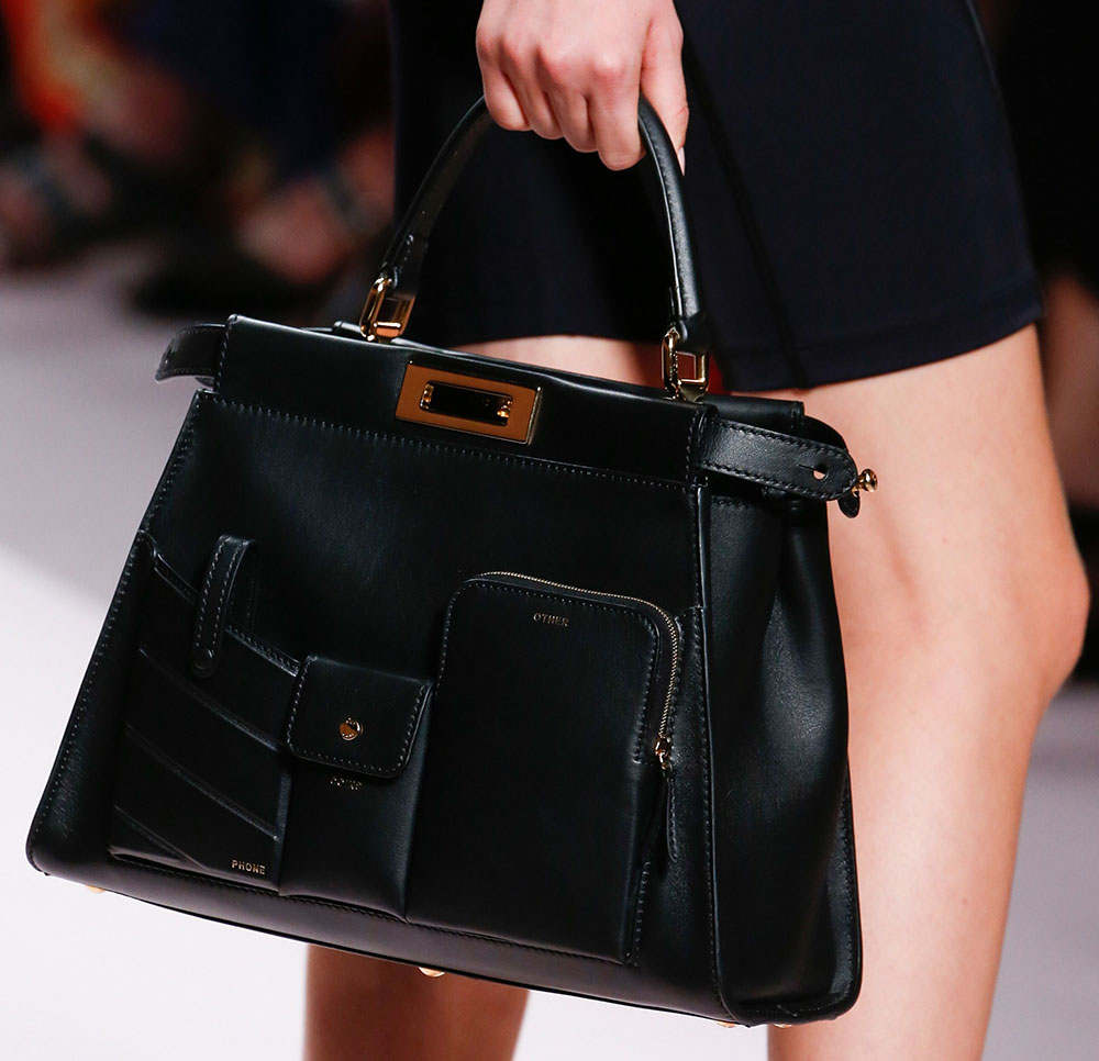 Fendi&#39;s Spring 2019 Runway Bags Emphasize Utility Pockets and Embossed Leather Logos - PurseBlog