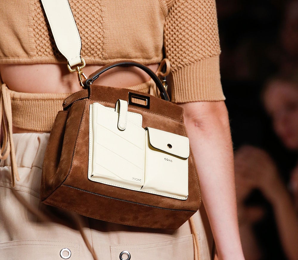 Fendi&#39;s Spring 2019 Runway Bags Emphasize Utility Pockets and Embossed Leather Logos - PurseBlog