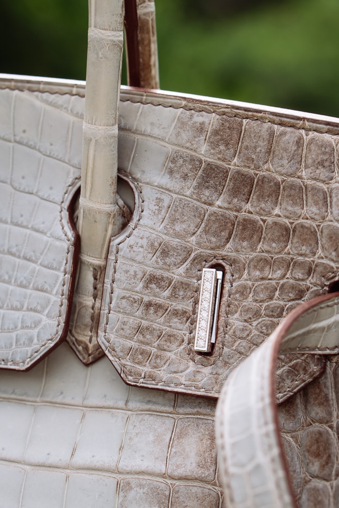 himalayan crocodile birkin with white gold detailing