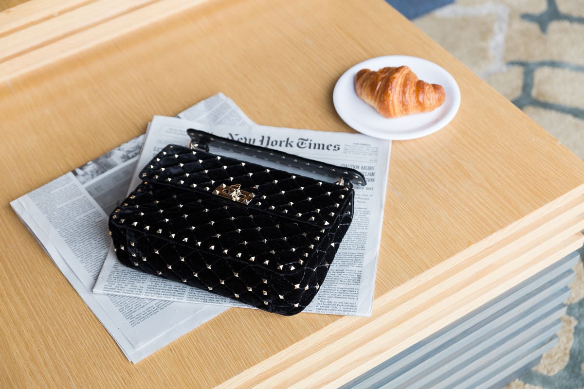 Valentino rockstud velvet bag hotsell