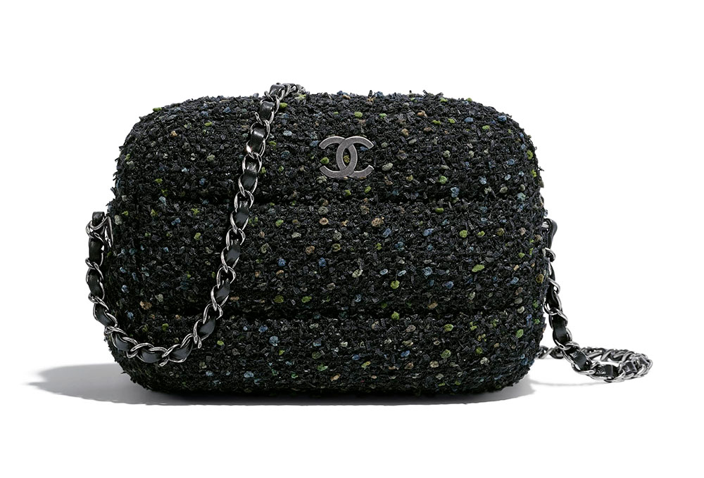 Chanel Vintage Quilted Leather Cc Push Lock Shoulder Bag