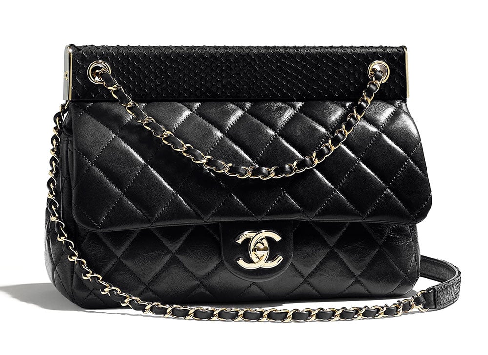 chanel mini python bag