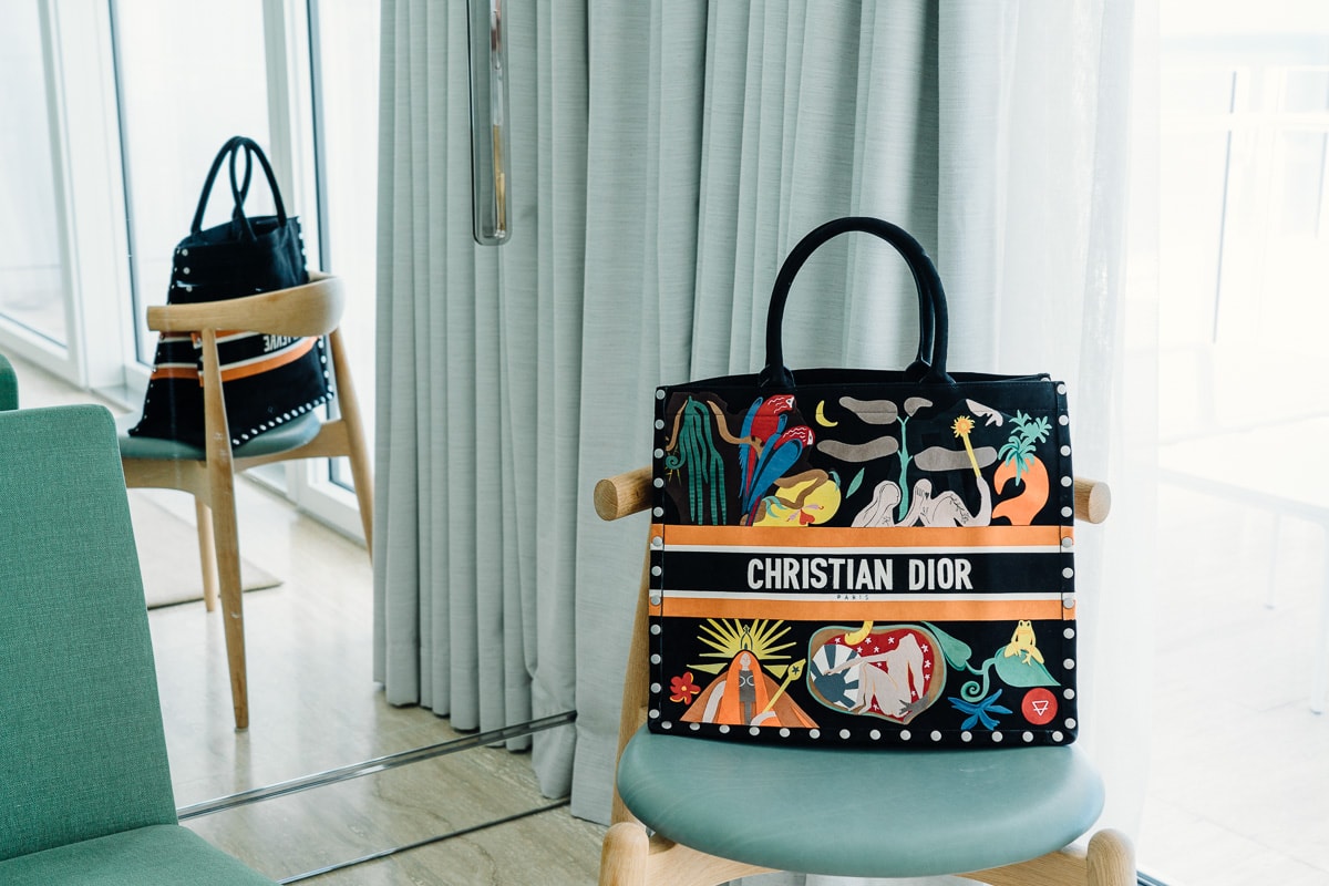 dior carpet bag