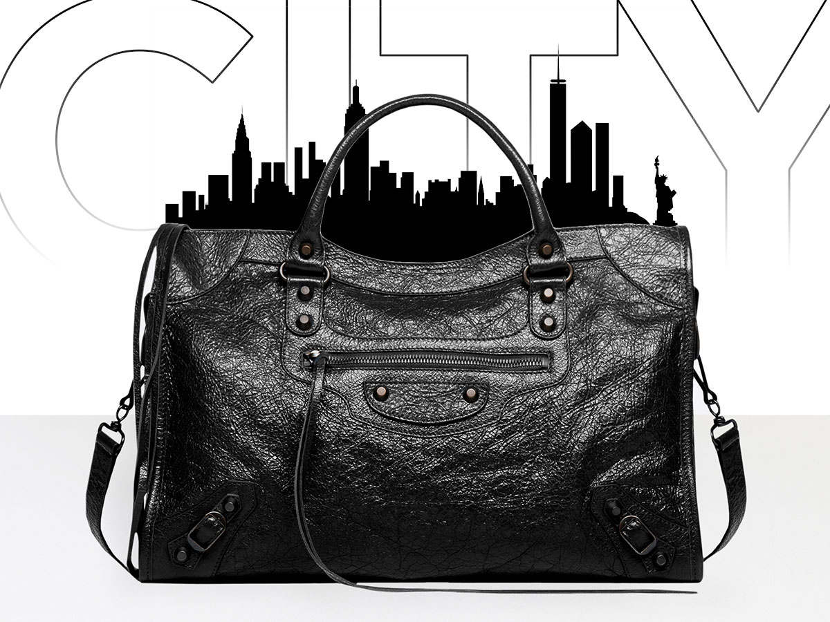balenciaga black classic city bag