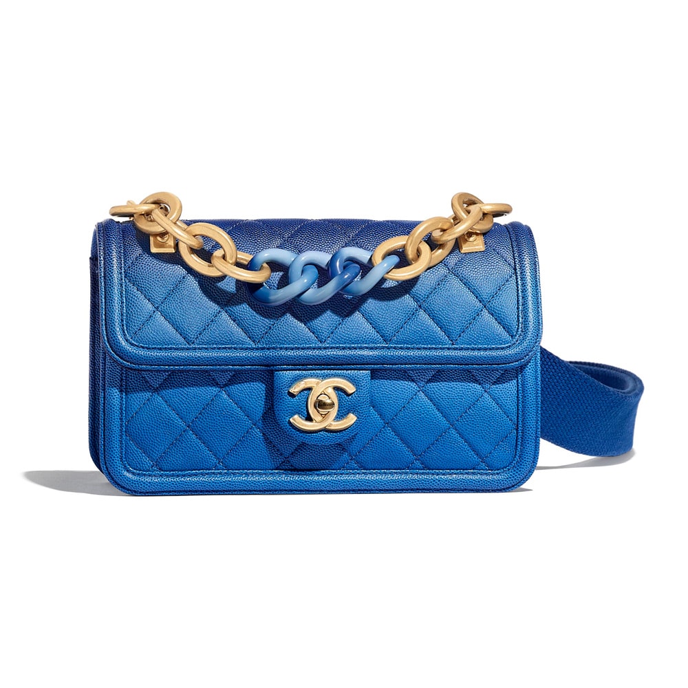 Chanel 2019 New Mini Flap Bag w/ Tags - Blue Crossbody Bags, Handbags -  CHA515075