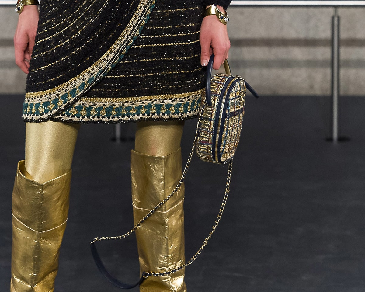 chanel gold boots 9