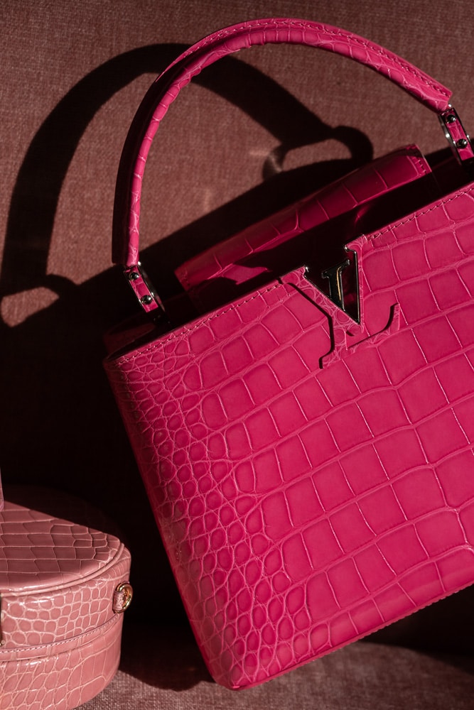 vuitton pink crocodile