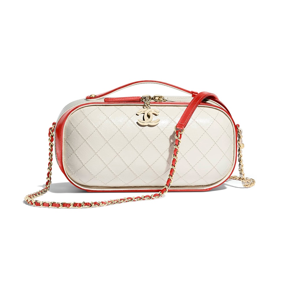 Chanel CHANEL Cruise Line Floating Ring Motif Shoulder Bag White X Red –  NUIR VINTAGE