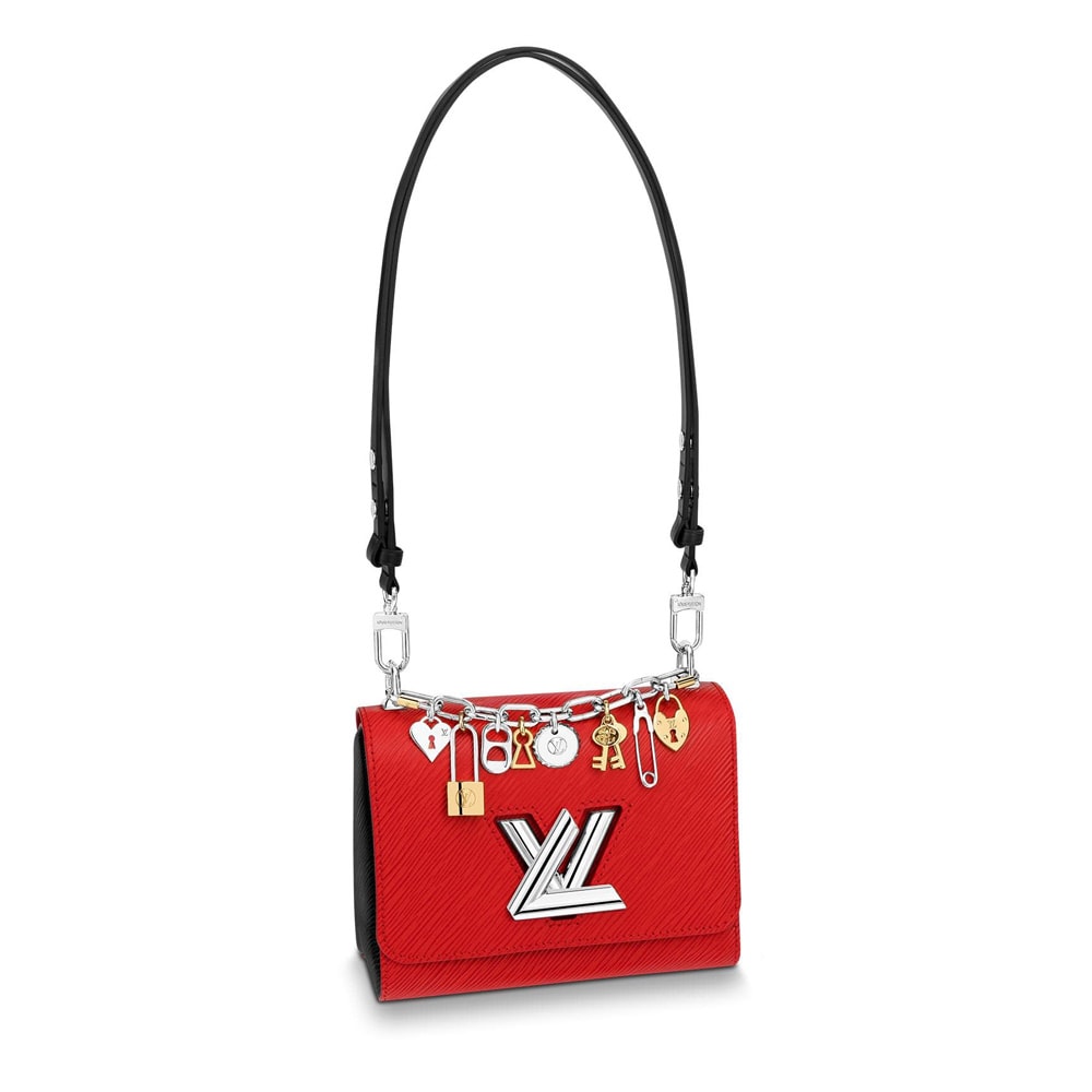 Louis Vuitton White Epi Leather Twist Love Lock Charms MM Bag at