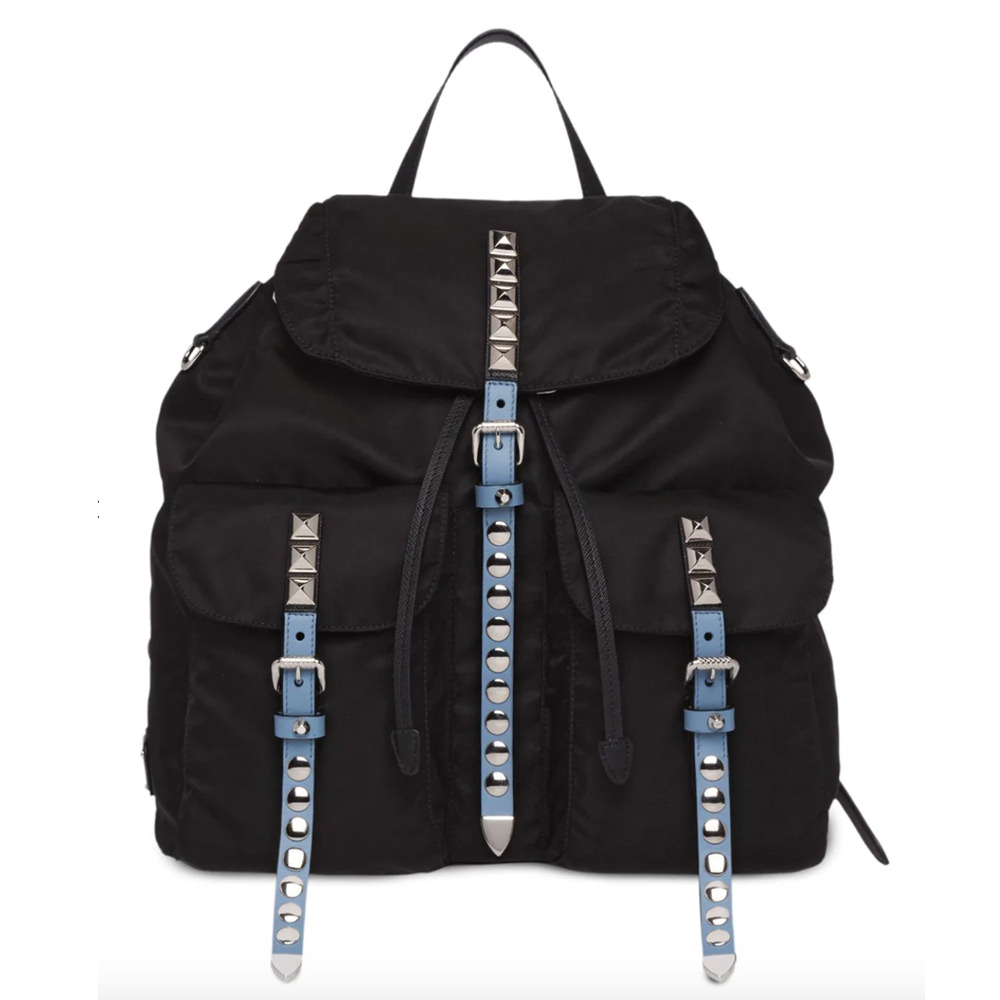 prada studded backpack