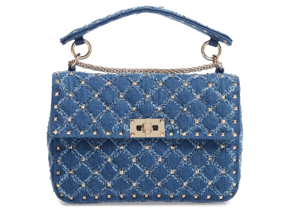 Daring in Denim: We Can't Get Enough of the Valentino Rockstud Chain Bag -  PurseBlog