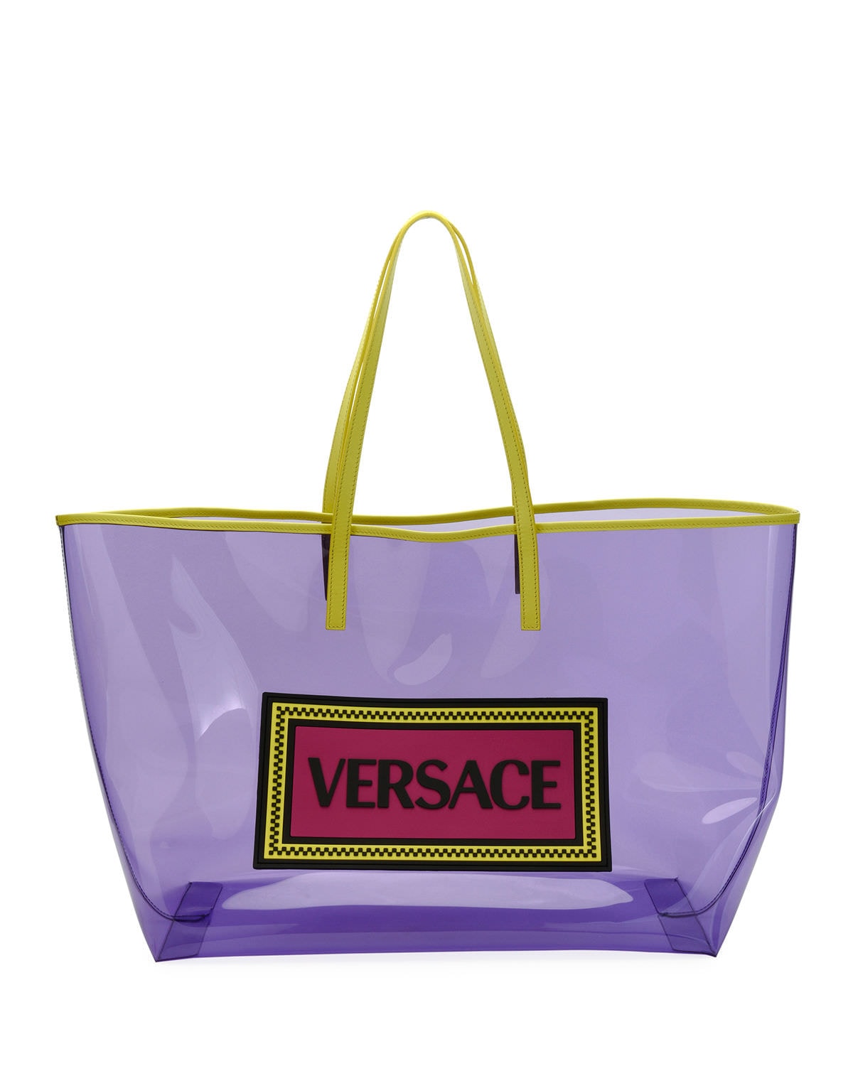 Versace clear on sale tote bag