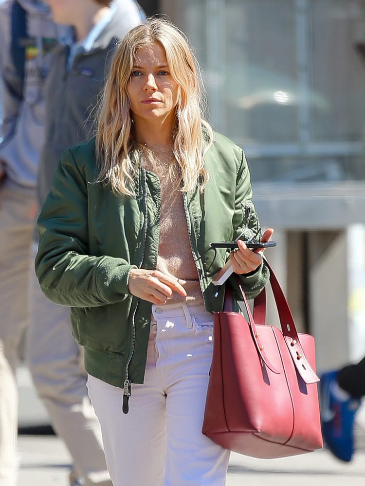 Celebs Endure Blustery Days with Versace, Goyard and FRAME - PurseBlog