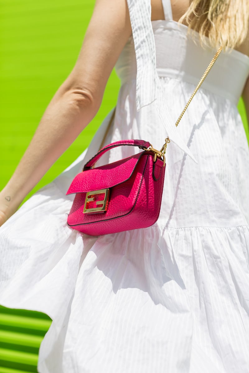 Fendi Mini Mon Tresor Bucket Bag In Fendi Roma Capsule Leather Black/White