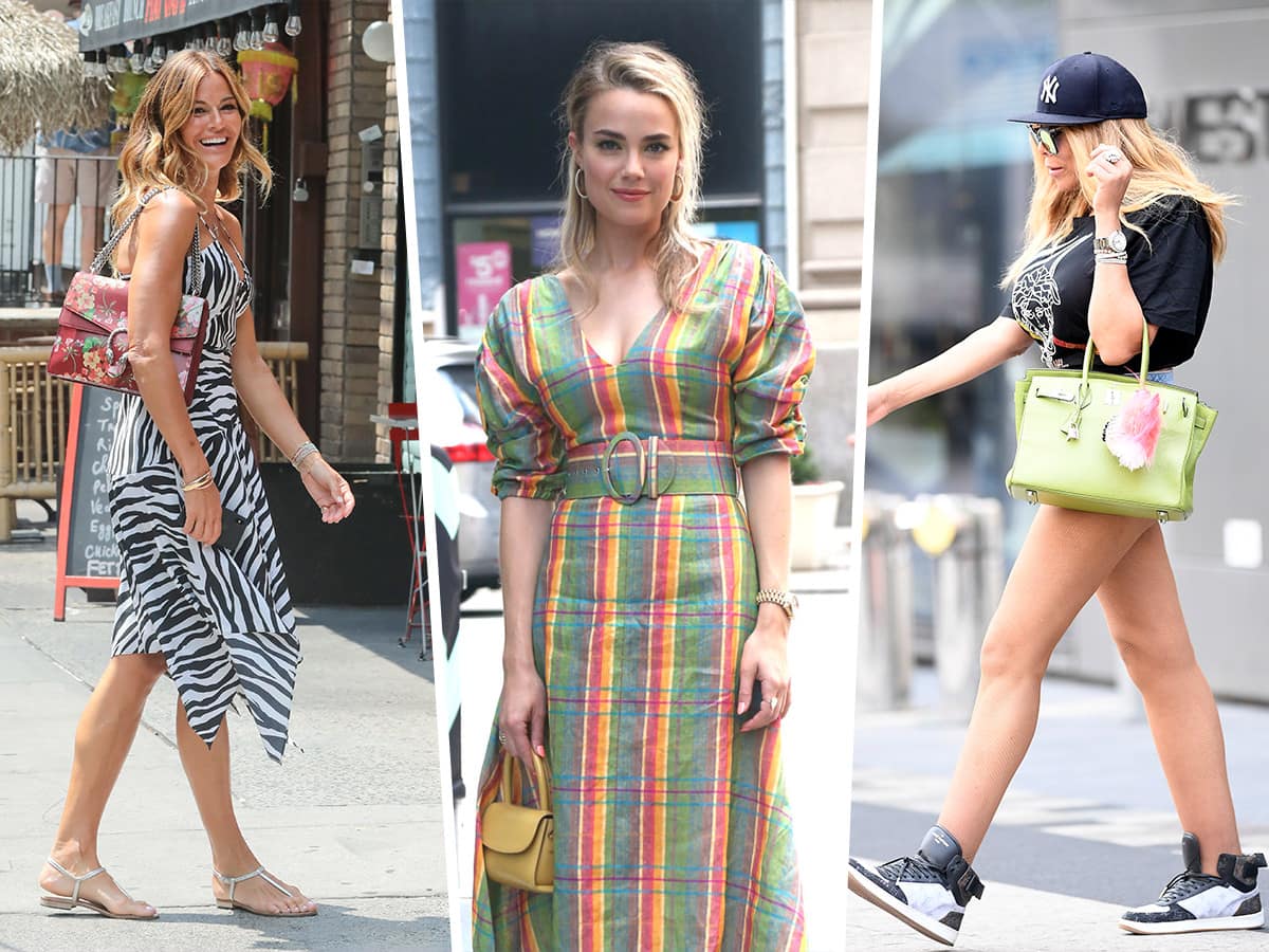 Celebs Endure Blustery Days with Versace, Goyard and FRAME - PurseBlog