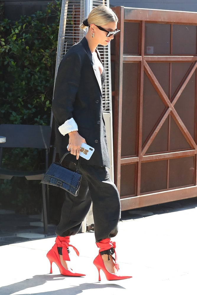 Hailey Bieber Carries Balenciaga's Newest Bag - PurseBlog