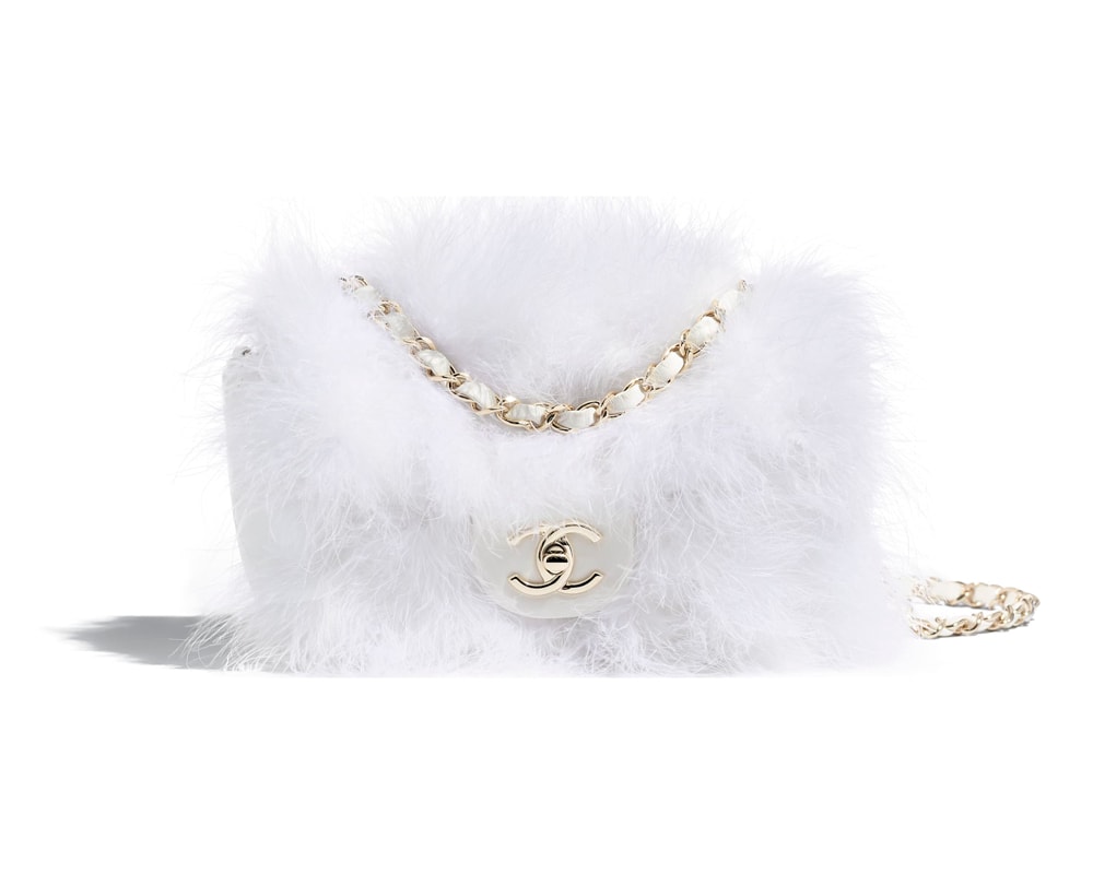 chanel fur handbag