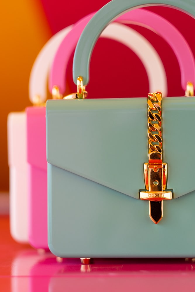 Sylvie 1969 plexiglas mini top handle bag on sale