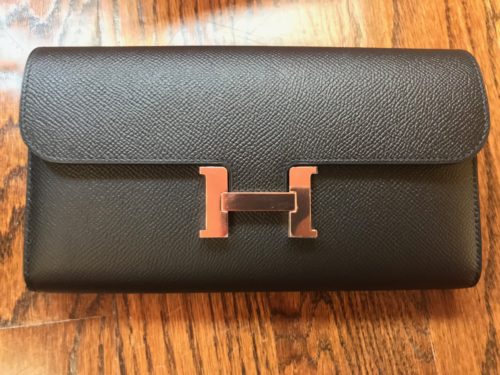 Unused] Hermes dogon compact wallet evercolor stamp B