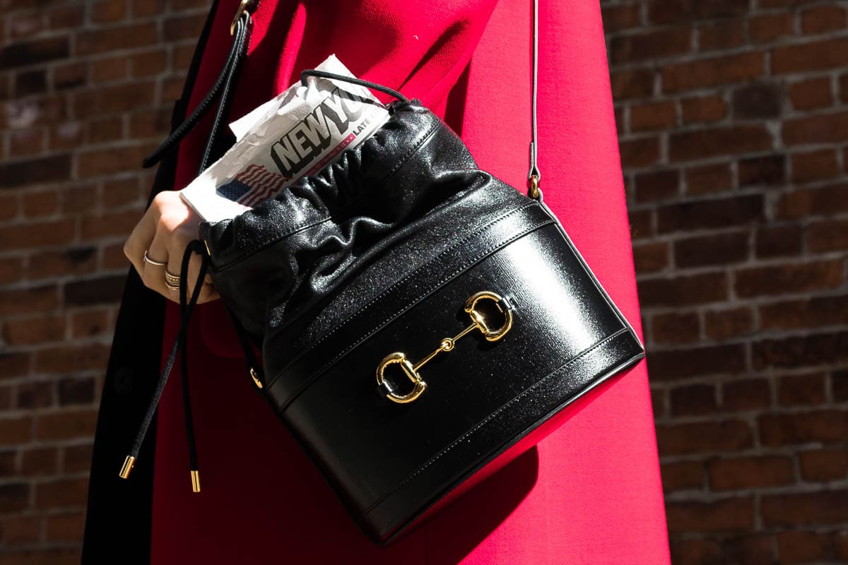 Browse a gallery of street-style looks paired with the Gucci 1955 Horsebit  bag.