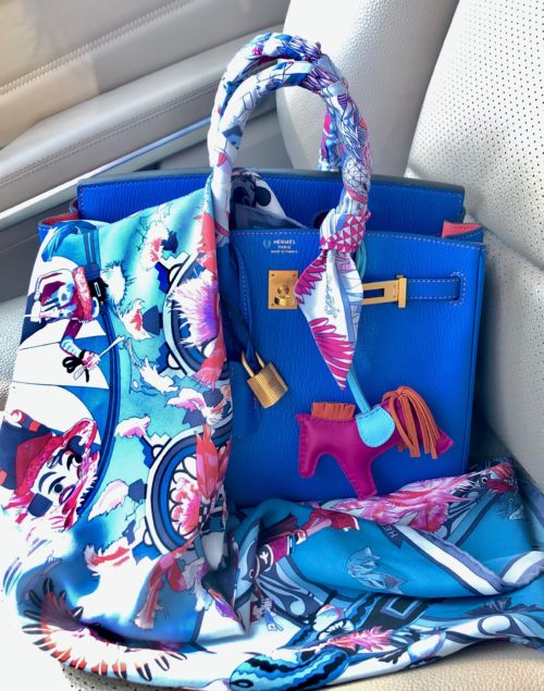 hermes birkin with twilly