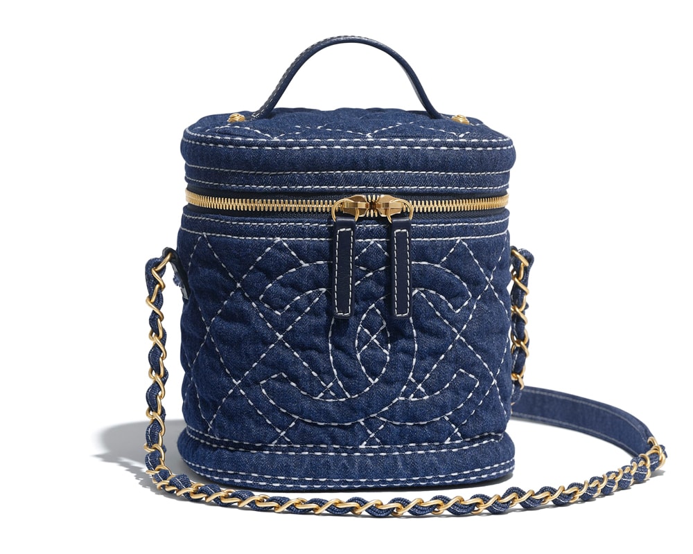 Chanel 2018 Blue Python CC Filigree Vanity Case Bag – I MISS YOU