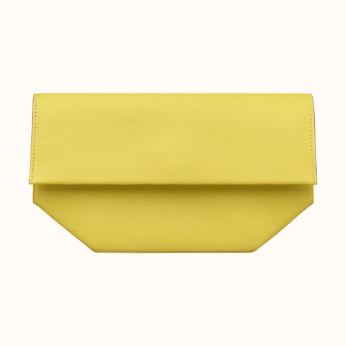 Opli Clutch in Lime Chevre. Photo courtesy of Hermes.com.