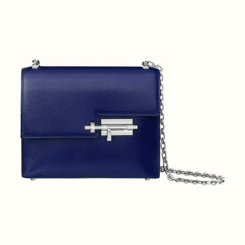 Verrou Chaine Mini Bag in Blue Encre. Photo courtesy of Hermes.com.