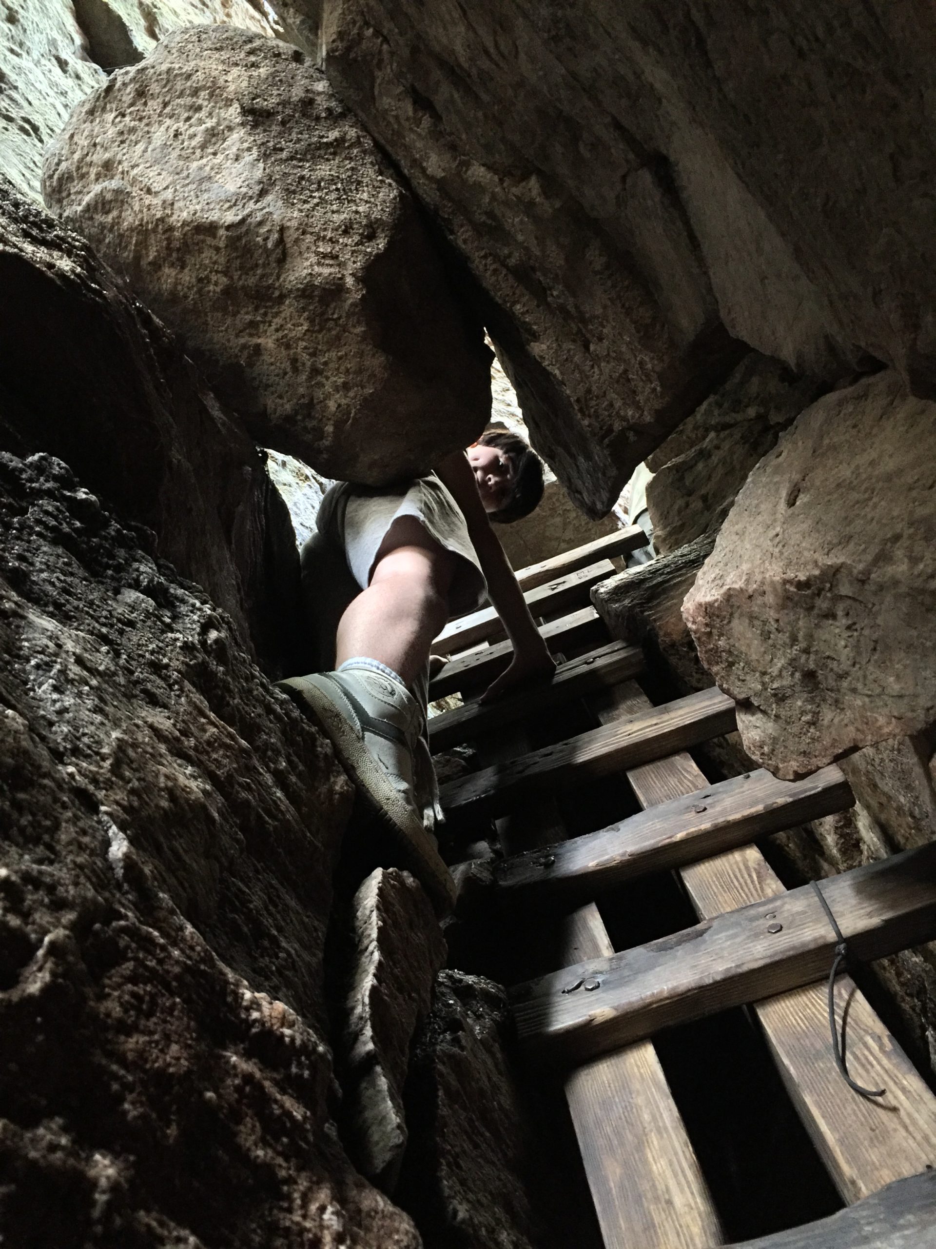 The Lemon Squeeze at Mohonk. I wore my B25 in my backpack as I climbed up this!