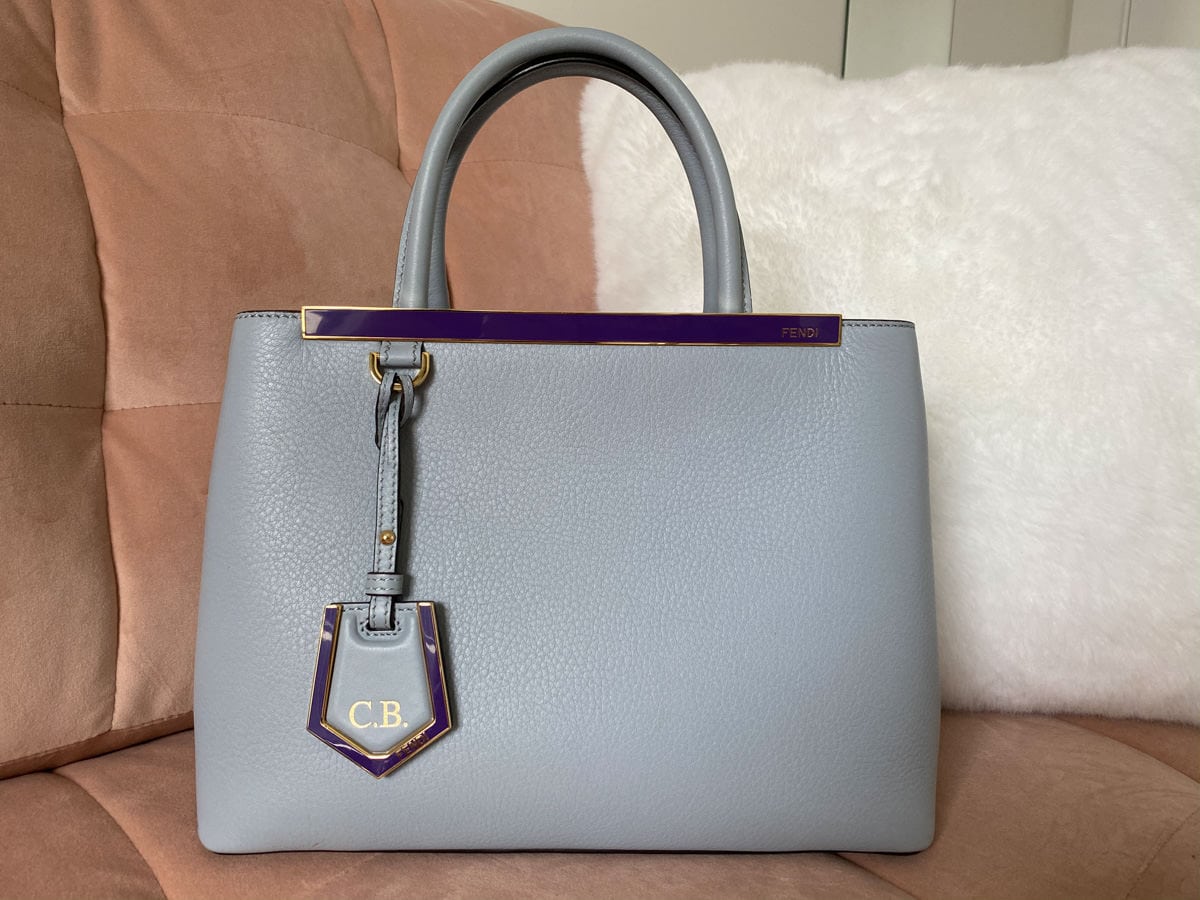 Fendi Petite 2Jours Leather Shopper 